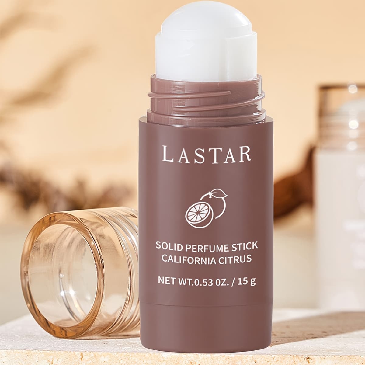 1pc LASTAR Solid Perfume Stick, California Citrus Scent, Long-Lasting Underarm Deodorant, Portable Fragrance for Adults, Formaldehyde-Free, Citrus Notes, Ideal for Travel, Dating, Sports, Office