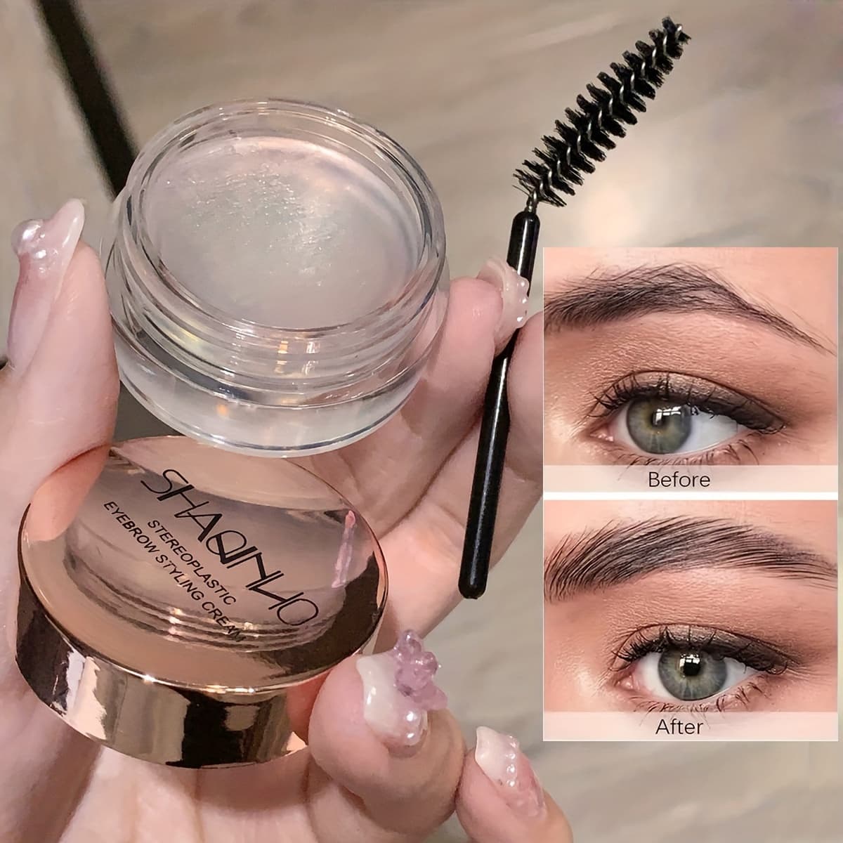 1pc Wild Eyebrow Setting Gel, 3D Long-Lasting Waterproof