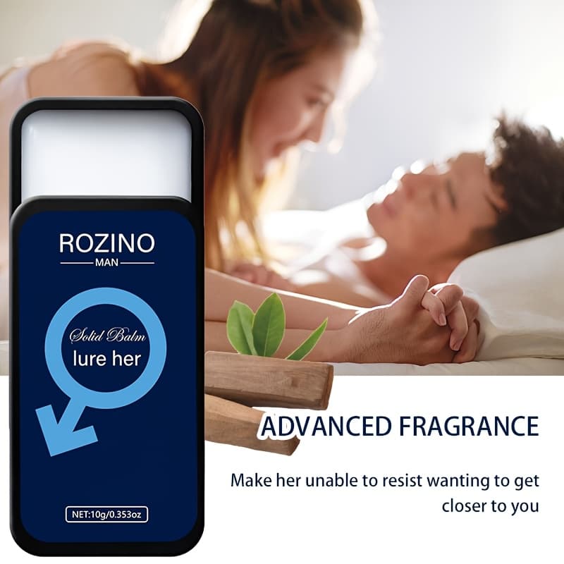 ROZINO for Man Portable Solid Perfume Balm - Romantic Floral & Woody Scent, Long-Lasting Fragrance, Easy Application for Men, Perfect for Dates & Formal Events, Formaldehyde-Free, Sandalwood Note, Woody Fragrance Not