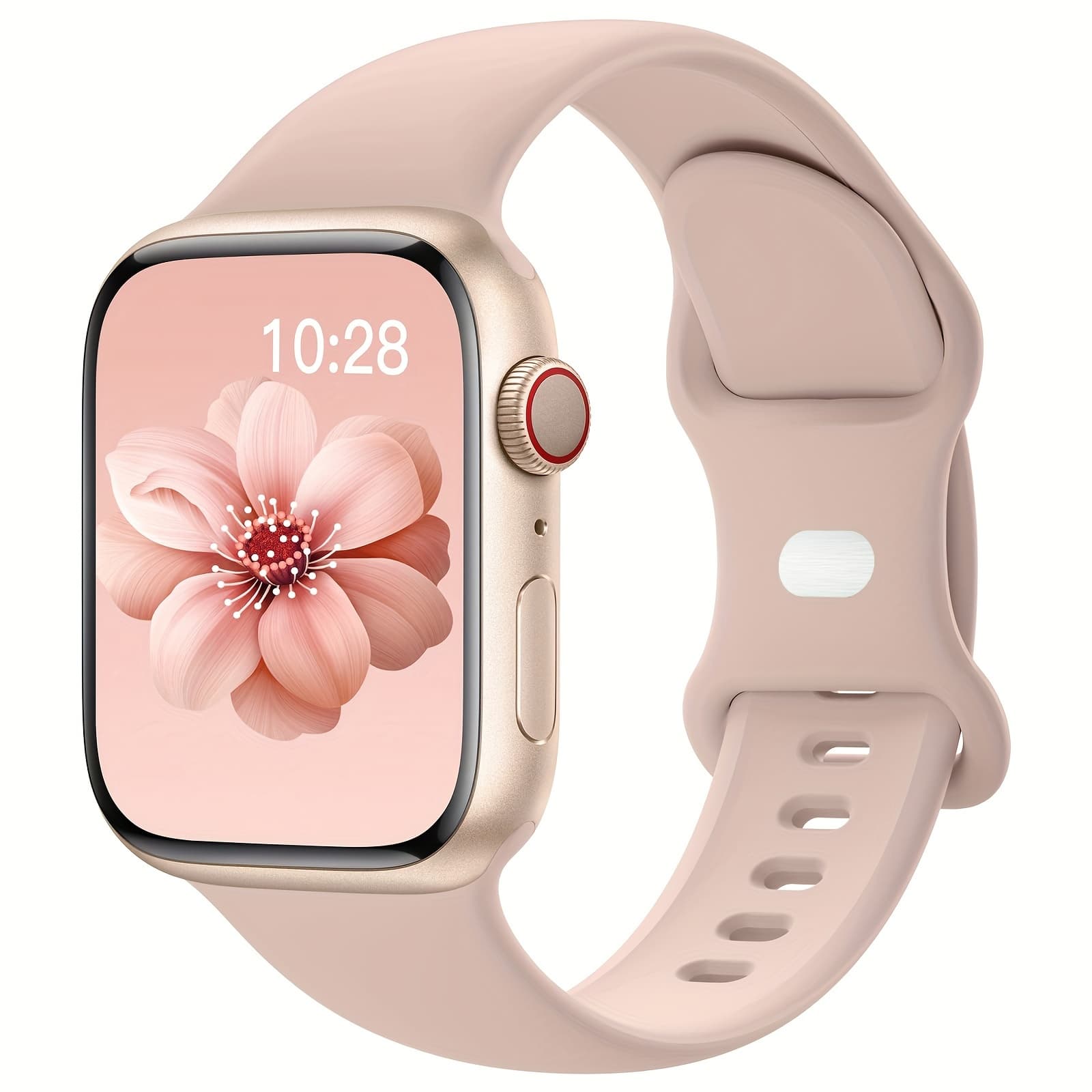 Compatible with iWatch Band 38mm 40mm 41mm 42mm 44mm 45mm 49mm for Women, Soft Silicone Waterproof Replacement Strap for iWatch Bands Series 9 8 7 6 5 4 3 2 1 SE Ultra/Ultra 2