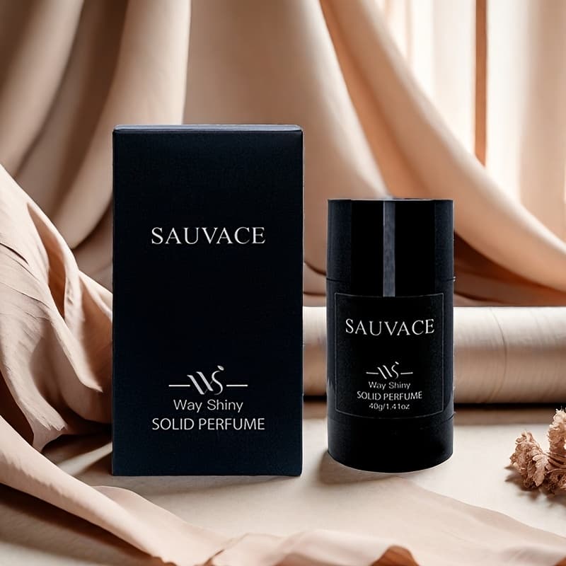SAUVACE Men'S Solid Perfume, Woody Scent, Long-Lasting Fragrance, Formaldehyde-Free, Plant-Based Squalane, Adult, Ideal for Dating & Daily Use, Gift for Boyfriends