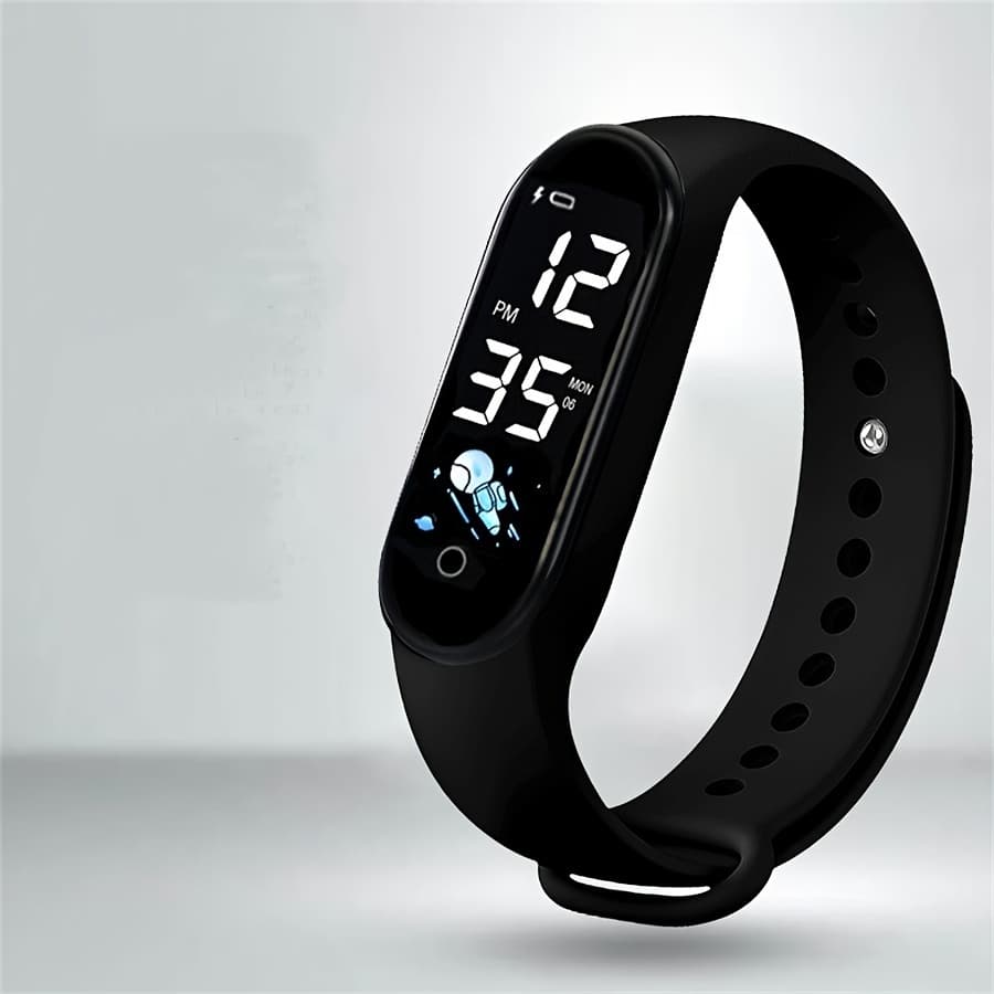 1pc Men's and Women's Digital LED Student Macaron Electronic Bracelet Watch Touch Screen Date Youth Students Couple Sports Electronic Watch Suitable for Daily Wear