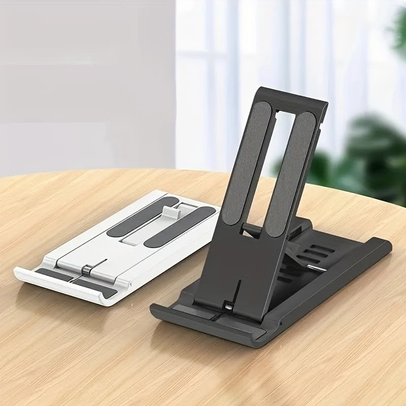 Adjustable Foldable Phone Stand, Multi-Functional ABS Material, Non-Waterproof, for Bedside Table, Tabletop, Smartphone, Tablet, Live Streaming Support