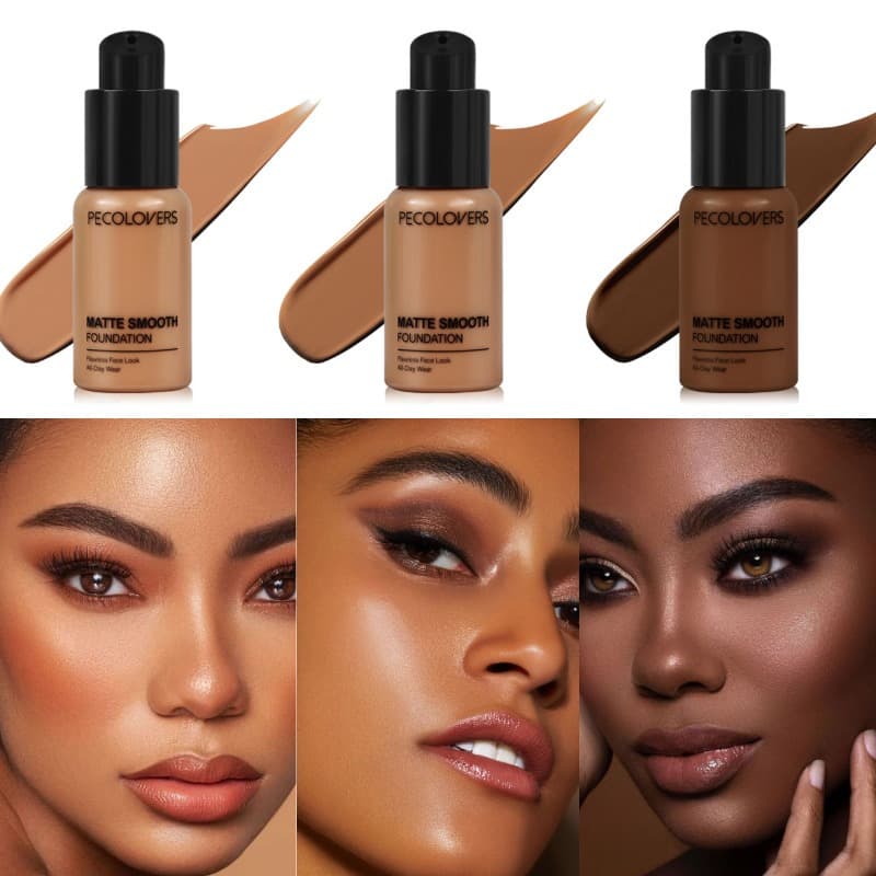 1pc PECLOVER Matte Smooth Foundation - Long-Lasting