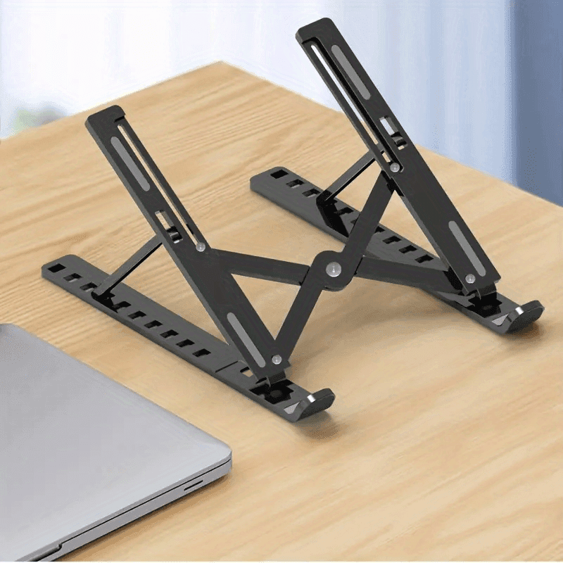 Adjustable ABS Laptop Stand - Portable, Foldable & Cooling Desktop Holder for All Computers, Lightweight Design with Non-Slip Base, Ideal for Home Office Use, Laptop Stand for Desk